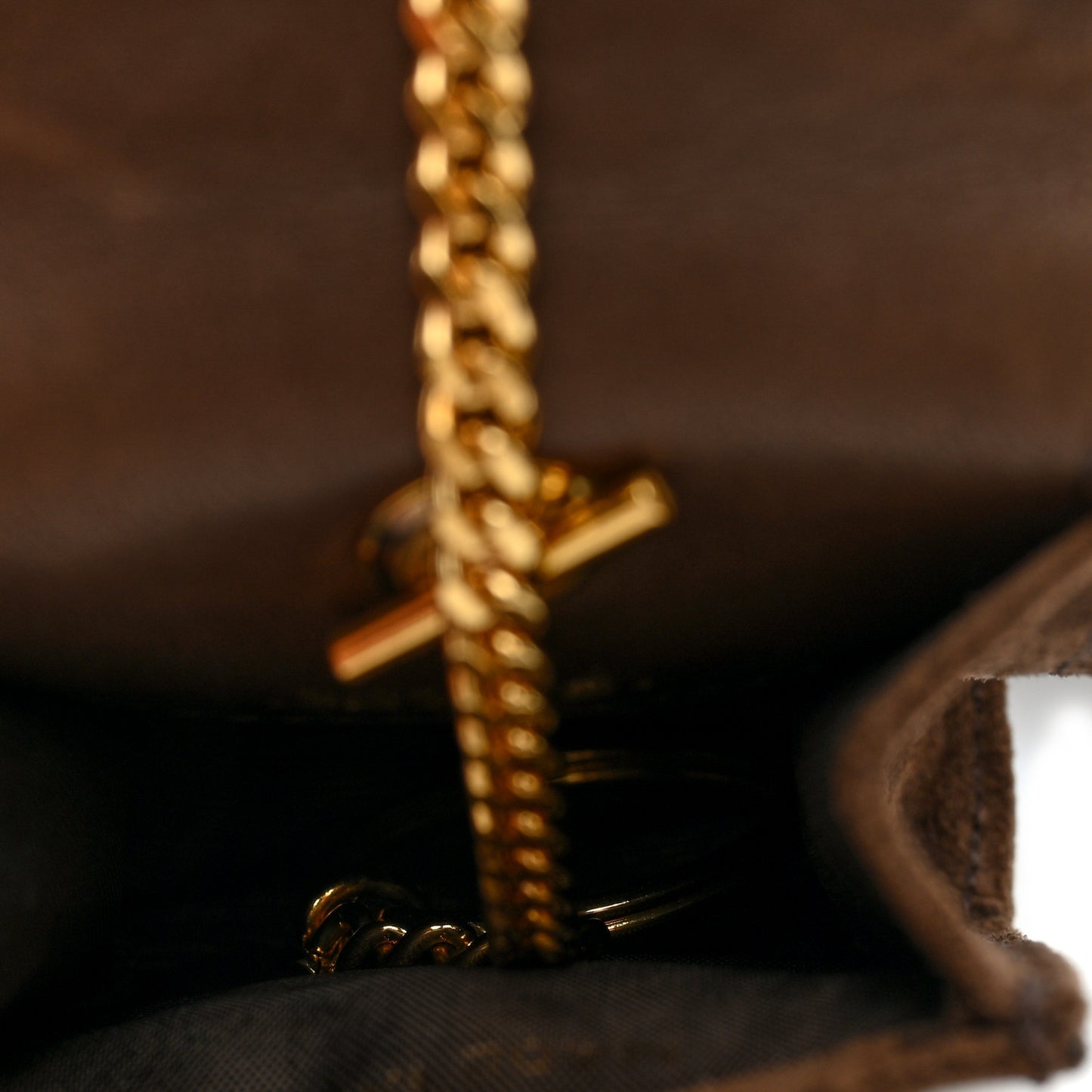 Suede CC Triple Pocket Belt  80 32 Brown