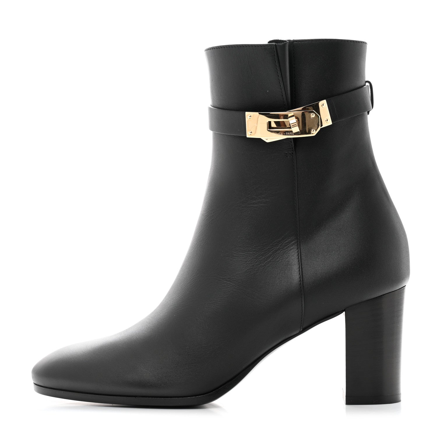 Hermes Calfskin Saint Germain Ankle Boots 38 Black 1 of 9