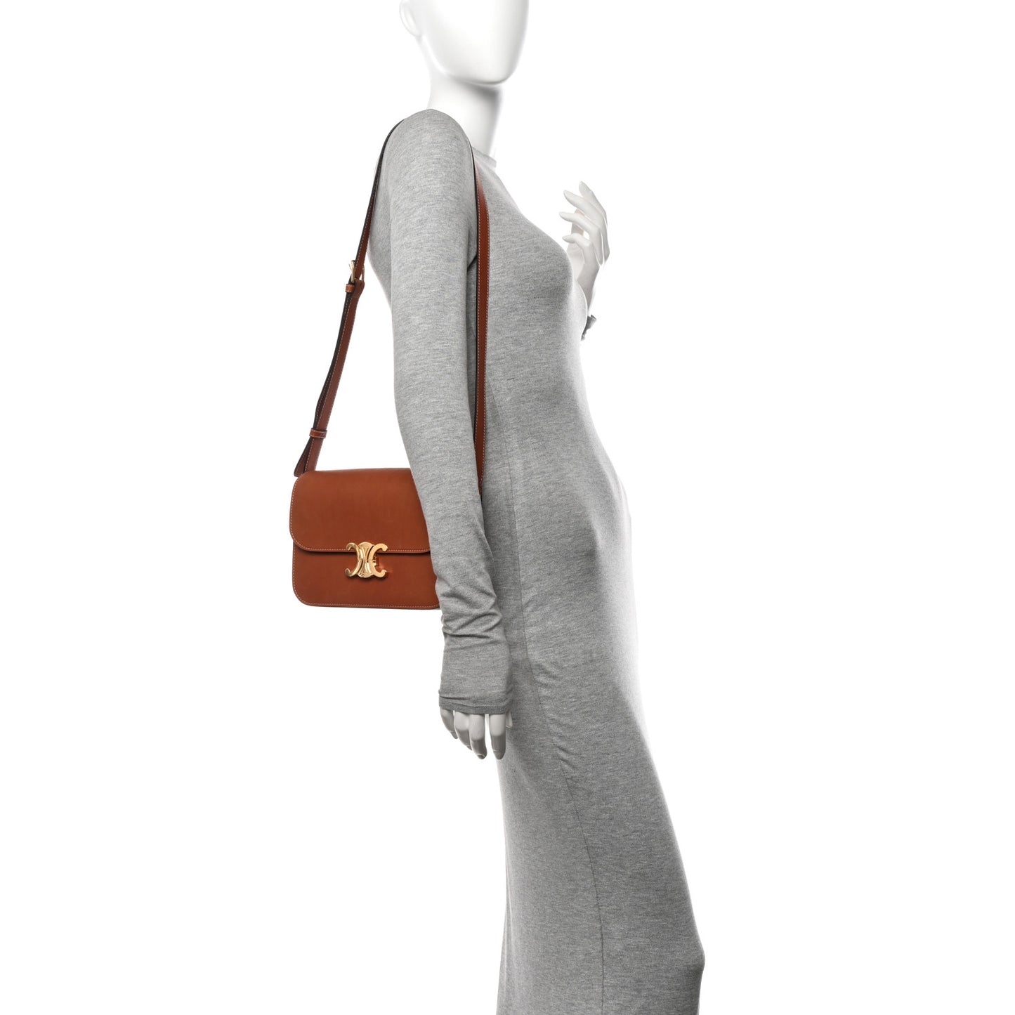 Natural Calfskin Medium Triomphe Tan
