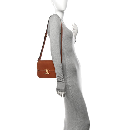 Celine Natural Calfskin Medium Triomphe Tan 2 of 13