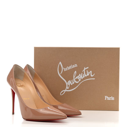 Christian Louboutin Patent Kate 100 Pumps 35.5 Nude 8 of 8
