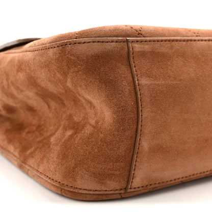 Chanel Suede Calfskin Small Souplissimo Maxi Flap Camel 9 of 10