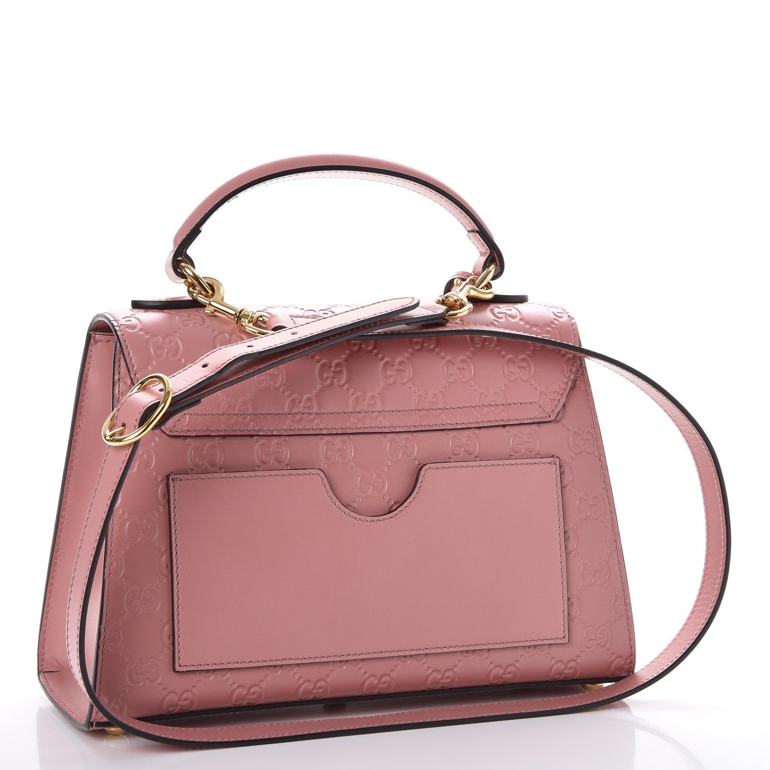 Gucci Guccissima Signature Small Padlock Top Handle Bag Rose Baby Candy 3 of 7