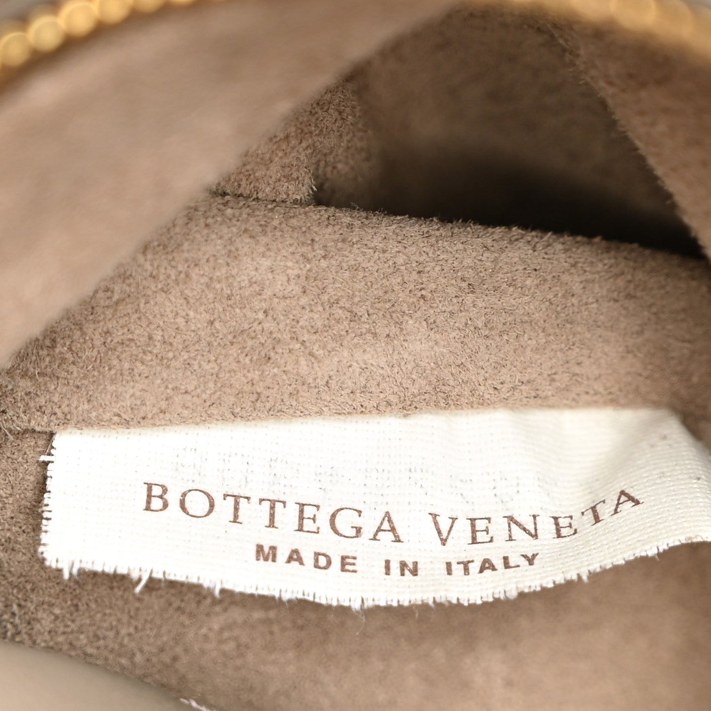 Nappa Intrecciato Medium Classic Chain Strap Tote Taupe Grey