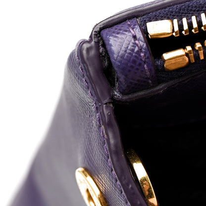 Prada Saffiano Lux Large Galleria Double Zip Tote Uva 12 of 14