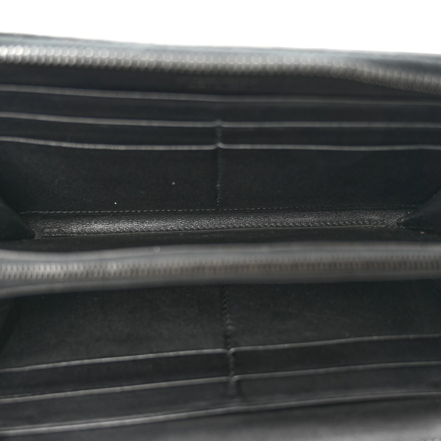 Nappa Intrecciato Zip Around Wallet Black