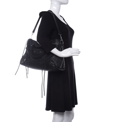 Balenciaga Vibrato Calfskin Classic Silver Hardware City Black 2 of 8