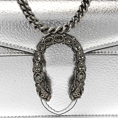 Gucci Metallic Calfskin Super Mini Dionysus Shoulder Bag Silver 7 of 10