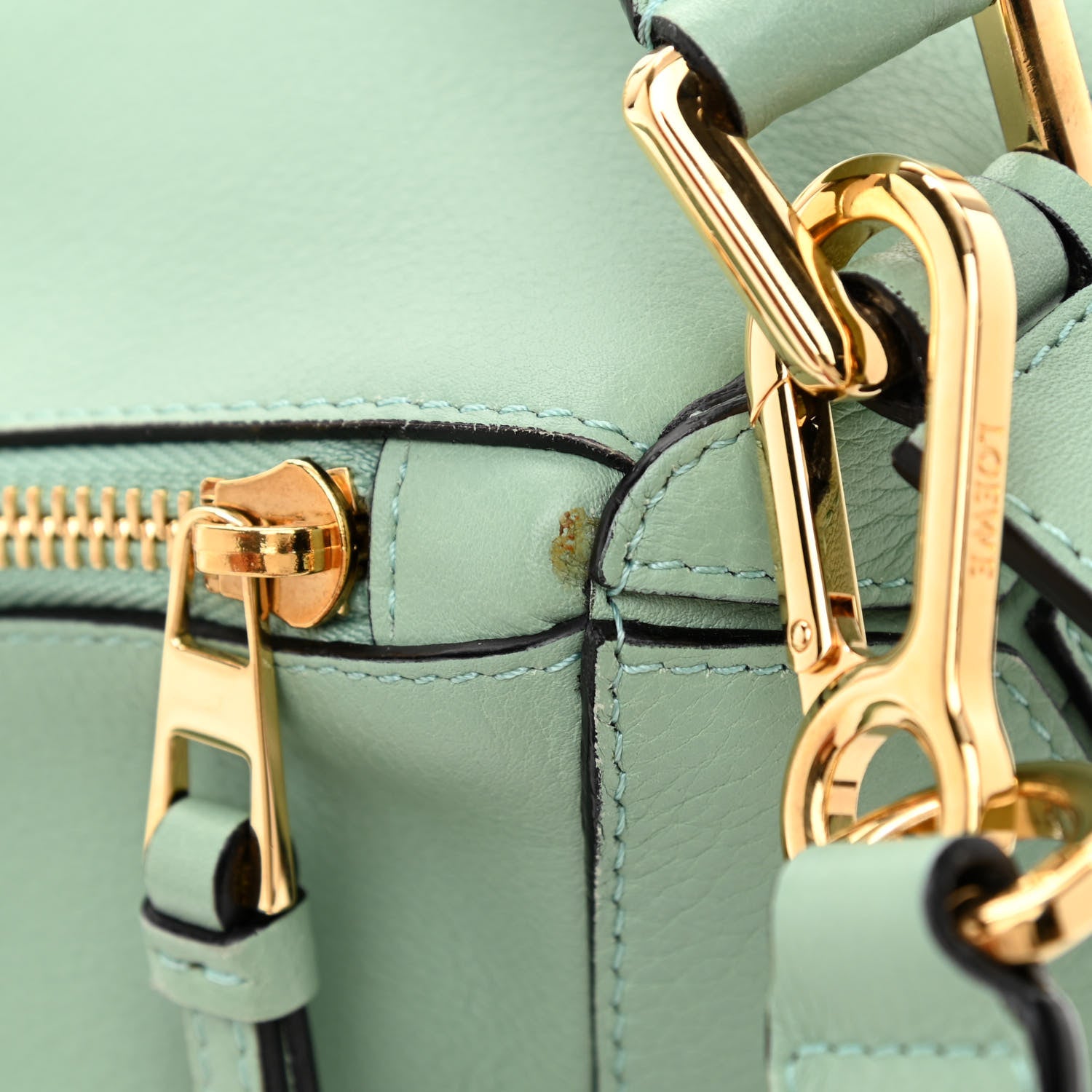 Loewe Calfskin Small Puzzle Bag Sea Water Green 9 of 9