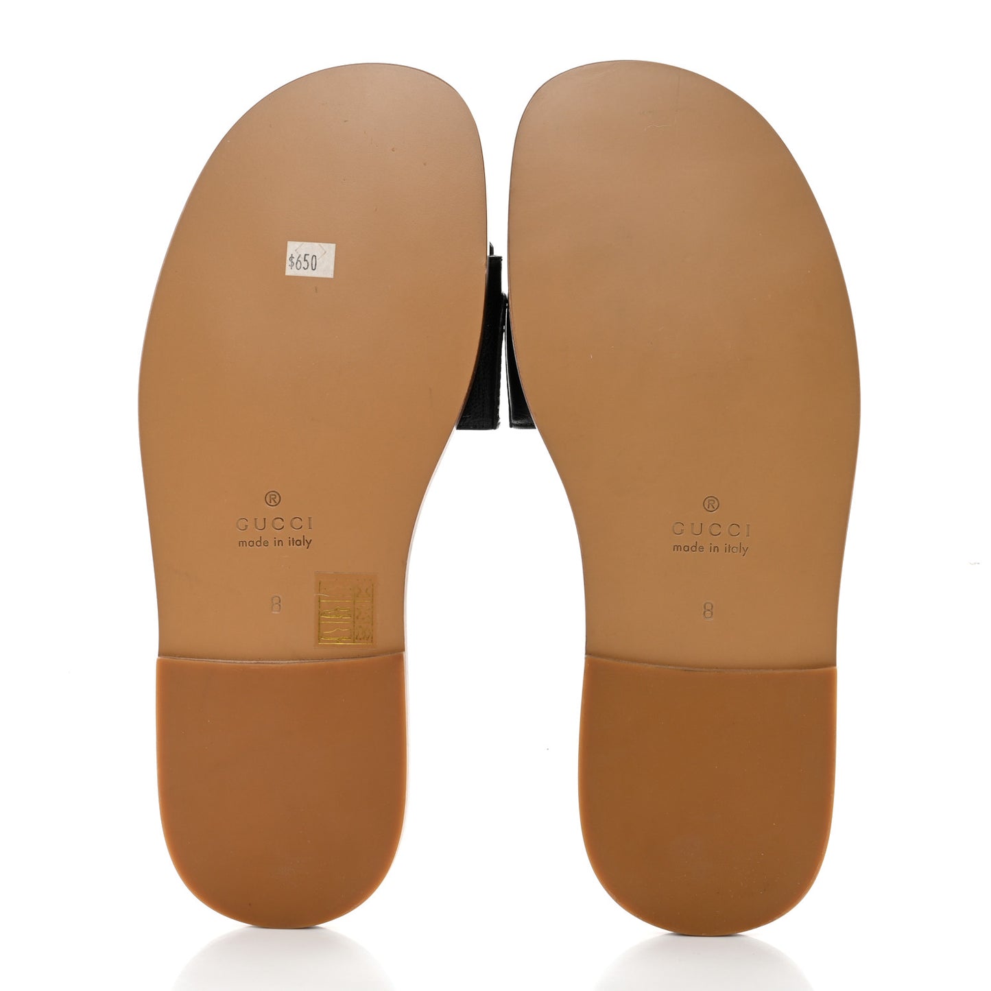 Goatskin Fringe Mens Horsebit Slide Sandals 8 Black