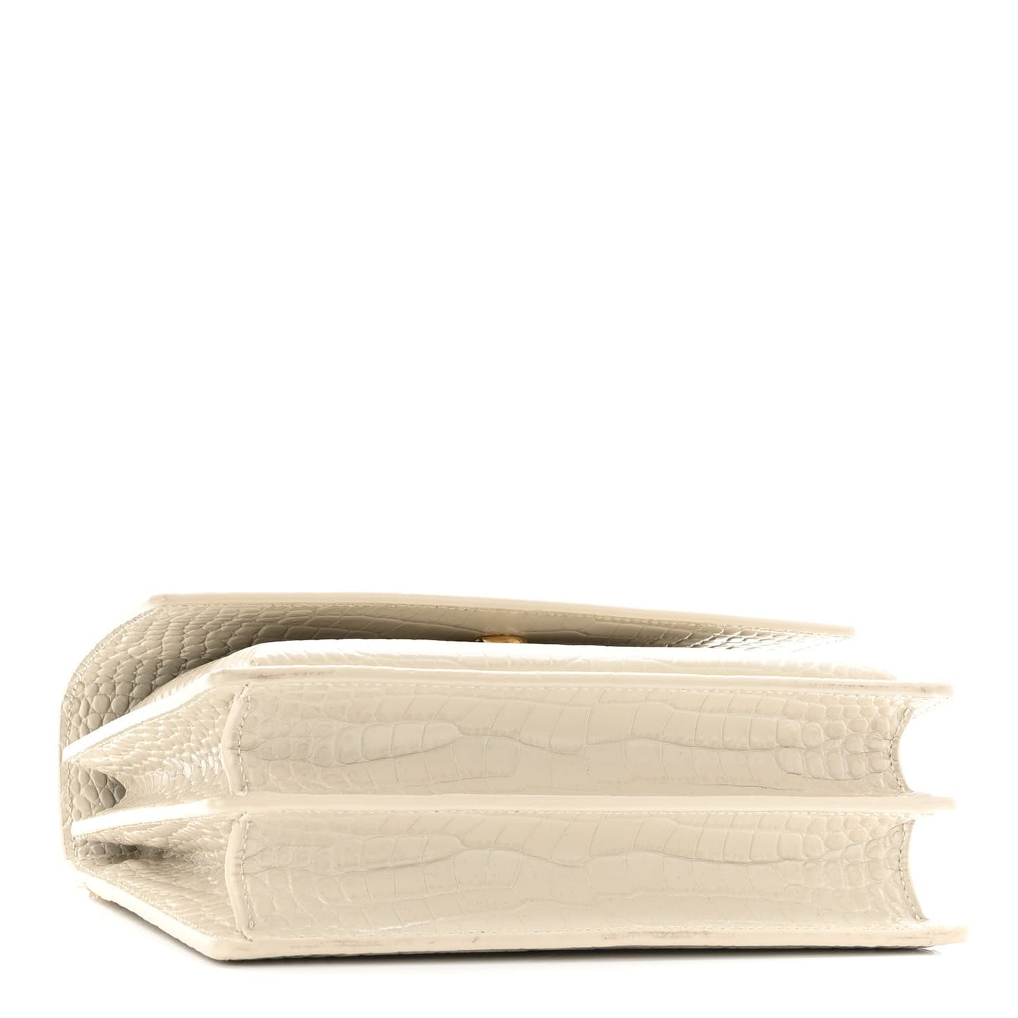 Calfskin Crocodile Embossed Medium Monogram Sunset Blanc Vintage