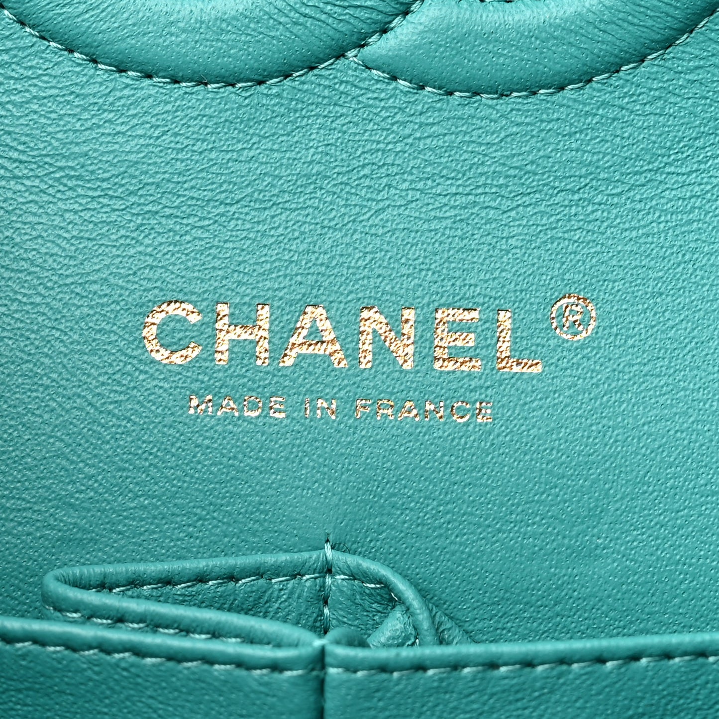 Caviar Quilted Medium Double Flap Turquoise