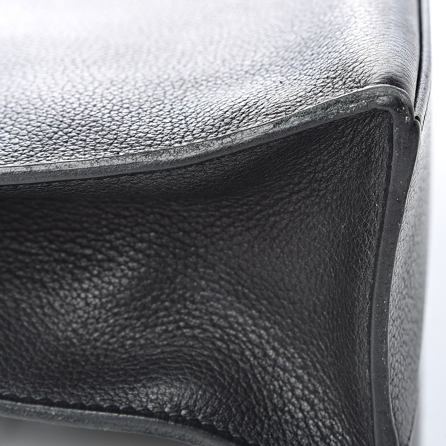 Hermes Evergrain Kelly Pochette Clutch Black 18 of 19