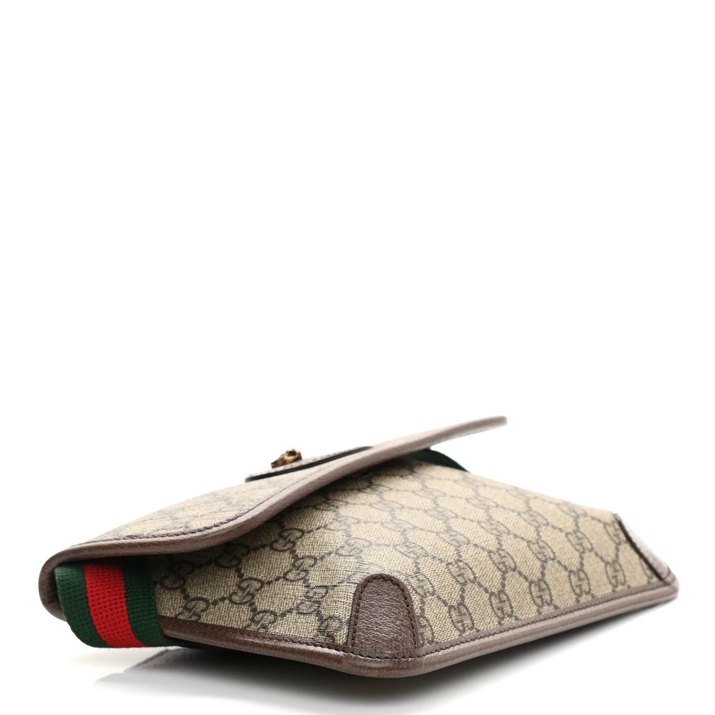 GG Supreme Monogram Neo Vintage Web Belt Bag Brown