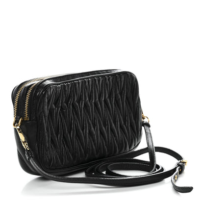 Miu Miu Nappa Matelasse Crossbody Black 2 of 12