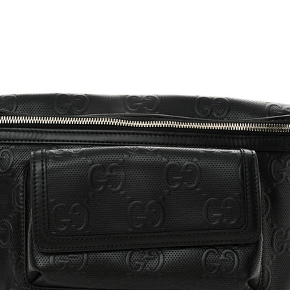 Gucci Calfskin GG Tennis Embossed Pocket Belt Bag Black 8 of 10