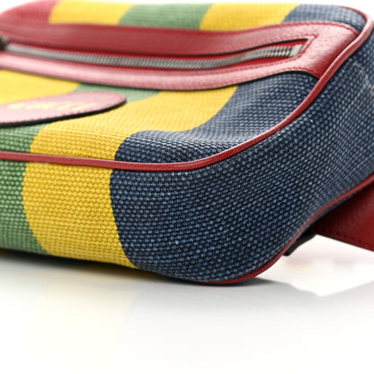 Gucci Canvas Marley Stripe Script Logo Gucci 100 Belt Bag Multicolor 11 of 13