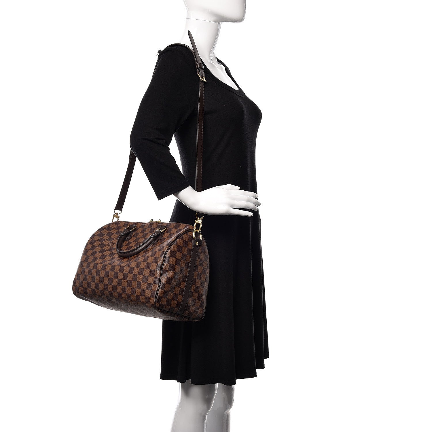 Louis Vuitton Damier Ebene Speedy Bandouliere 30 2 of 10