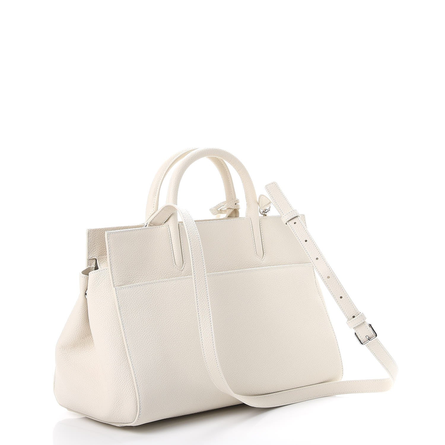 Saint Laurent Grained Calfskin Small Rive Gauche White 4 of 8