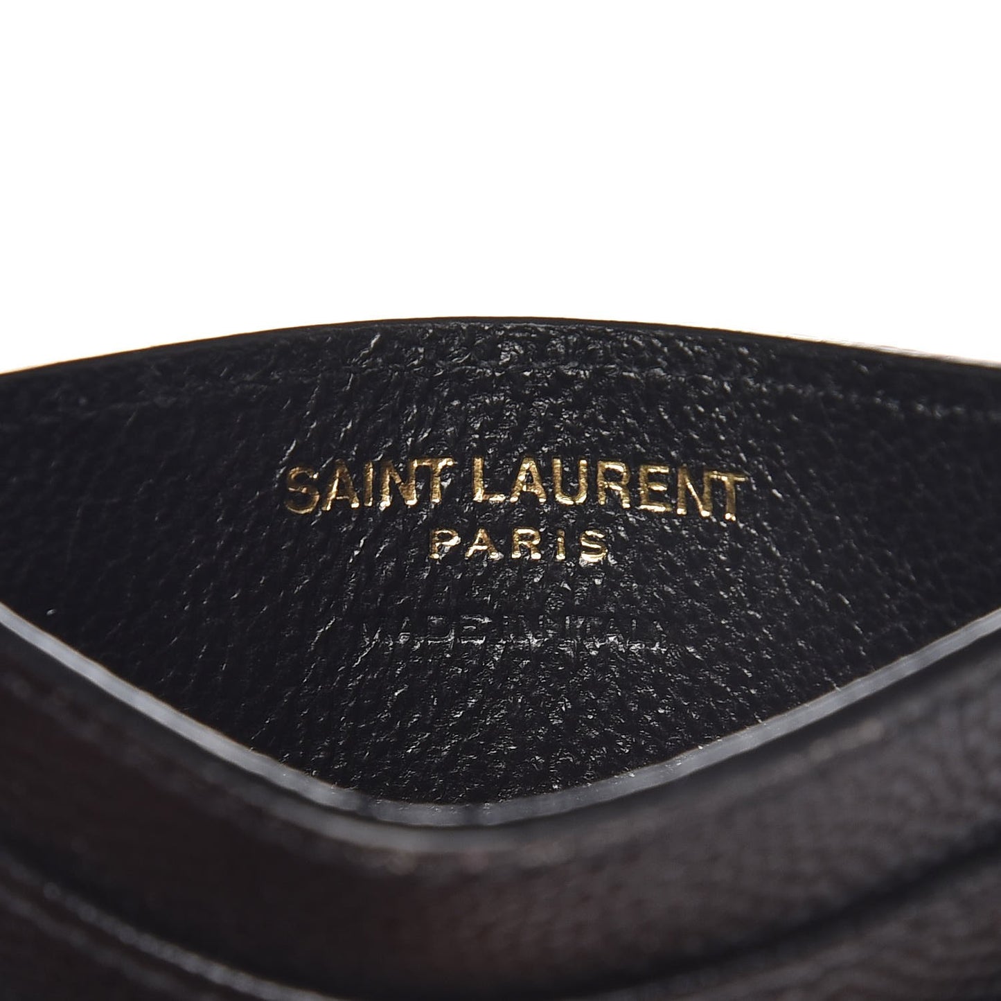 Grain De Poudre Matelasse Chevron Monogram Credit Card Case Black