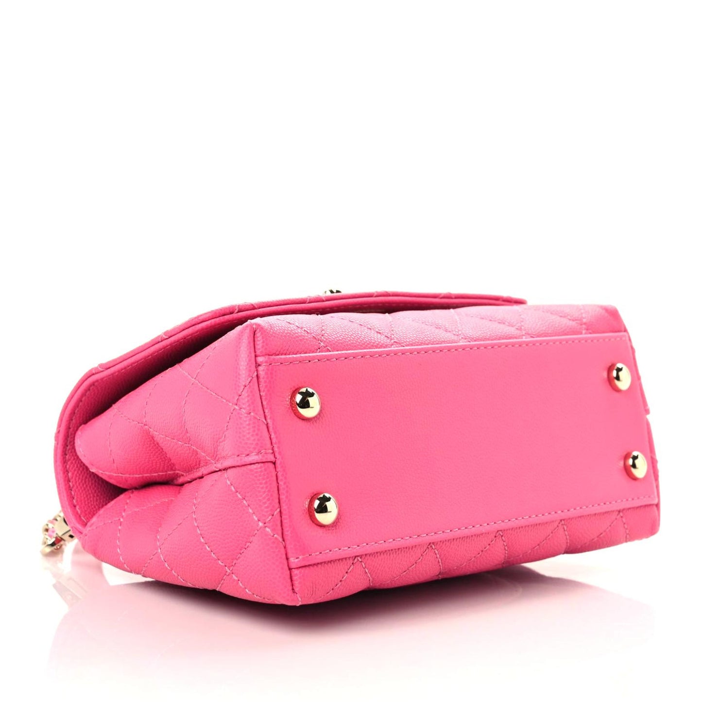 Caviar Quilted Extra Mini Coco Handle Flap Rose