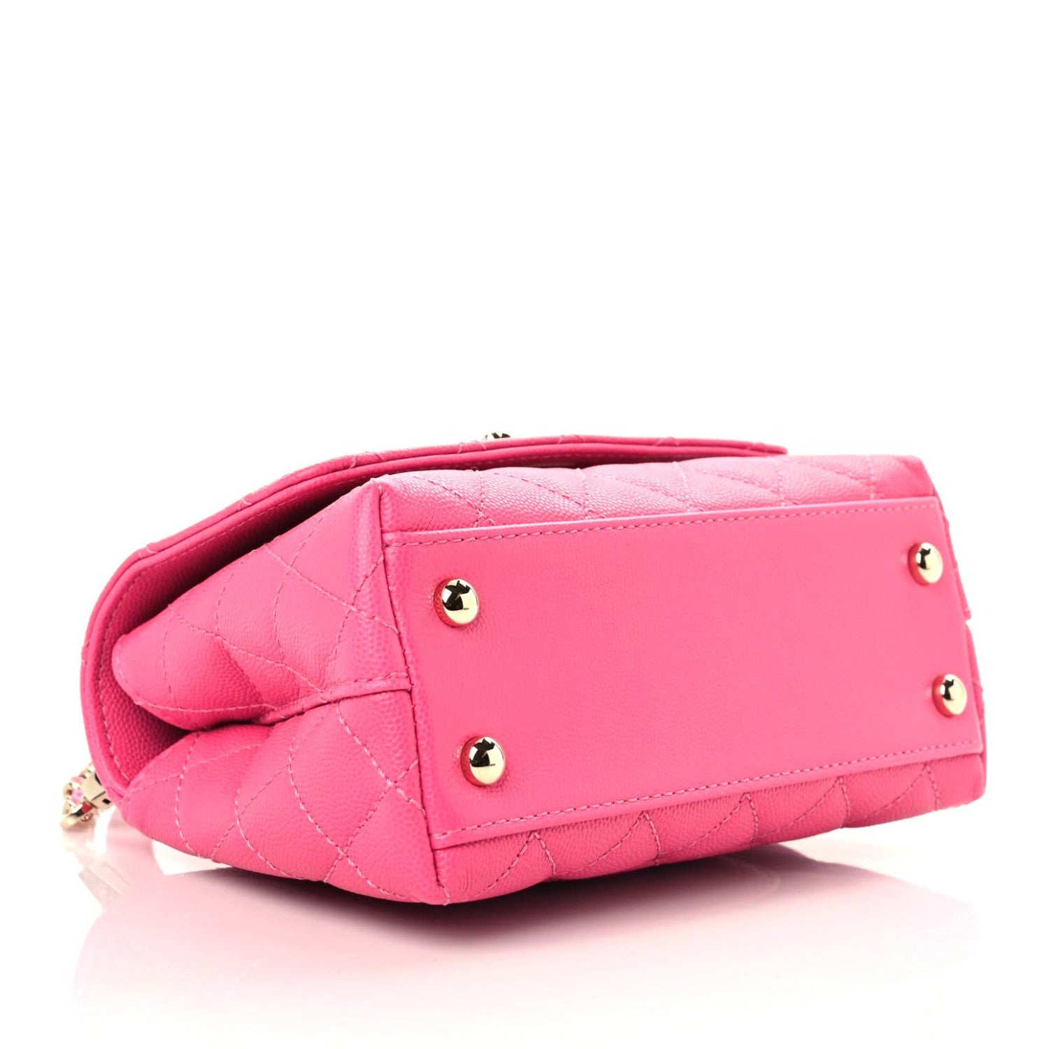 Chanel Caviar Quilted Extra Mini Coco Handle Flap Rose 4 of 10