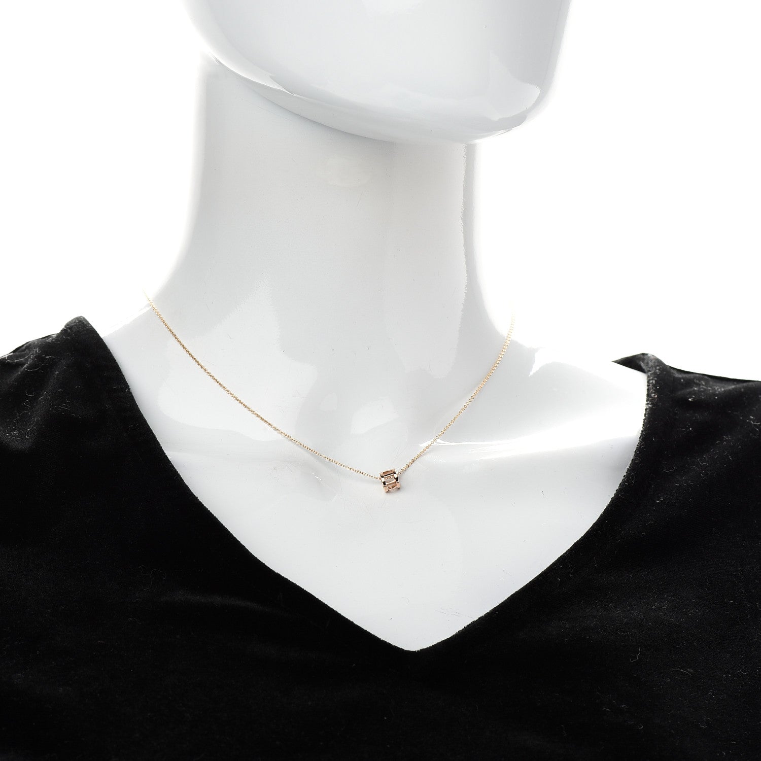 Tiffany 18K Rose Gold Atlas Open Pendant Necklace 2 of 6