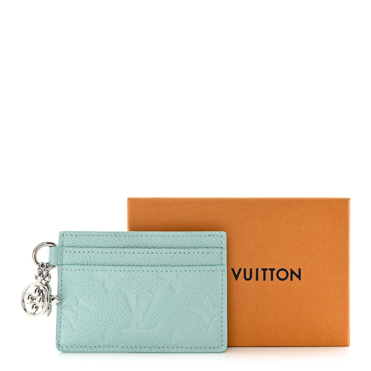 Empreinte Monogram LV Charms Card Holder Pearly Lagoon Turquoise