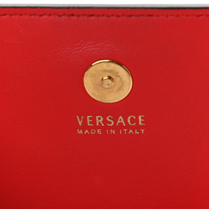 Versace Vitello Mini Virtus Chain Clutch Red 6 of 8