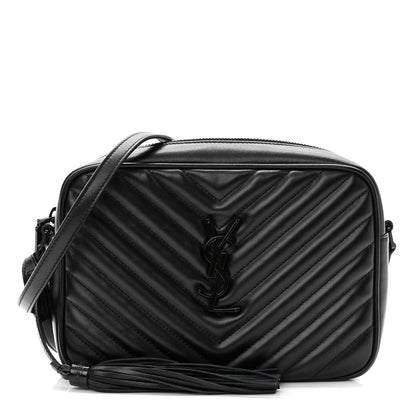 Saint Laurent Calfskin Matelasse Monogram Monochrome Lou Camera Bag Black 1 of 10