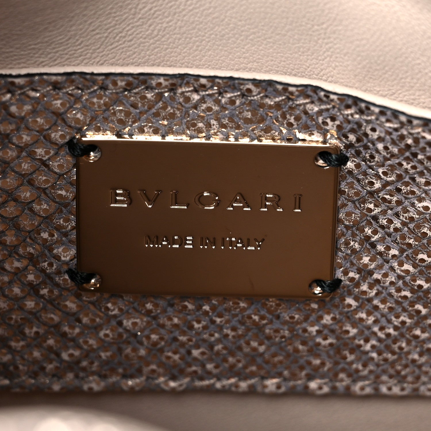 Bulgari Metallic Karung Serpenti Forever Bucket Bag Champagne 6 of 8