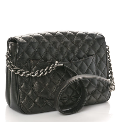 Chanel Caviar Quilted Medium Rock In Rome Single Flap Charcoal 3 of 13