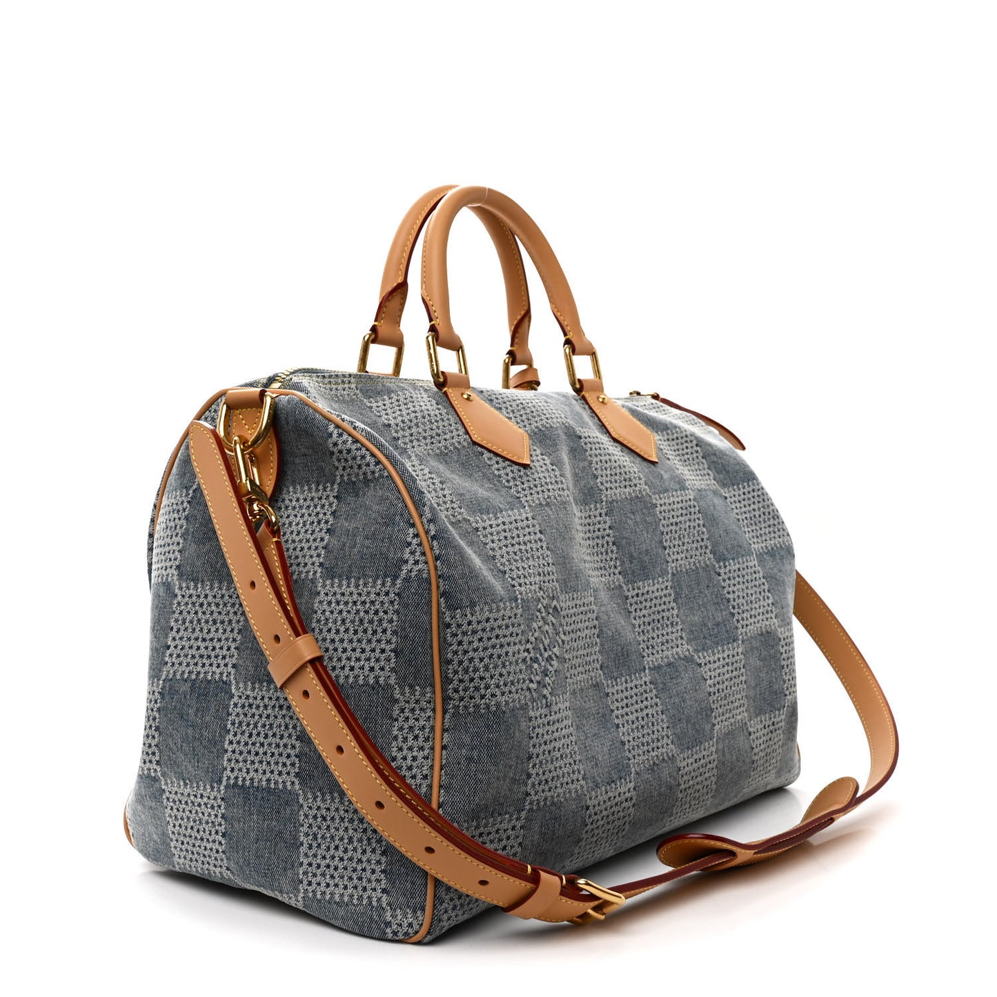 Damier Denim 3D Speedy Bandouliere 40 Bleu