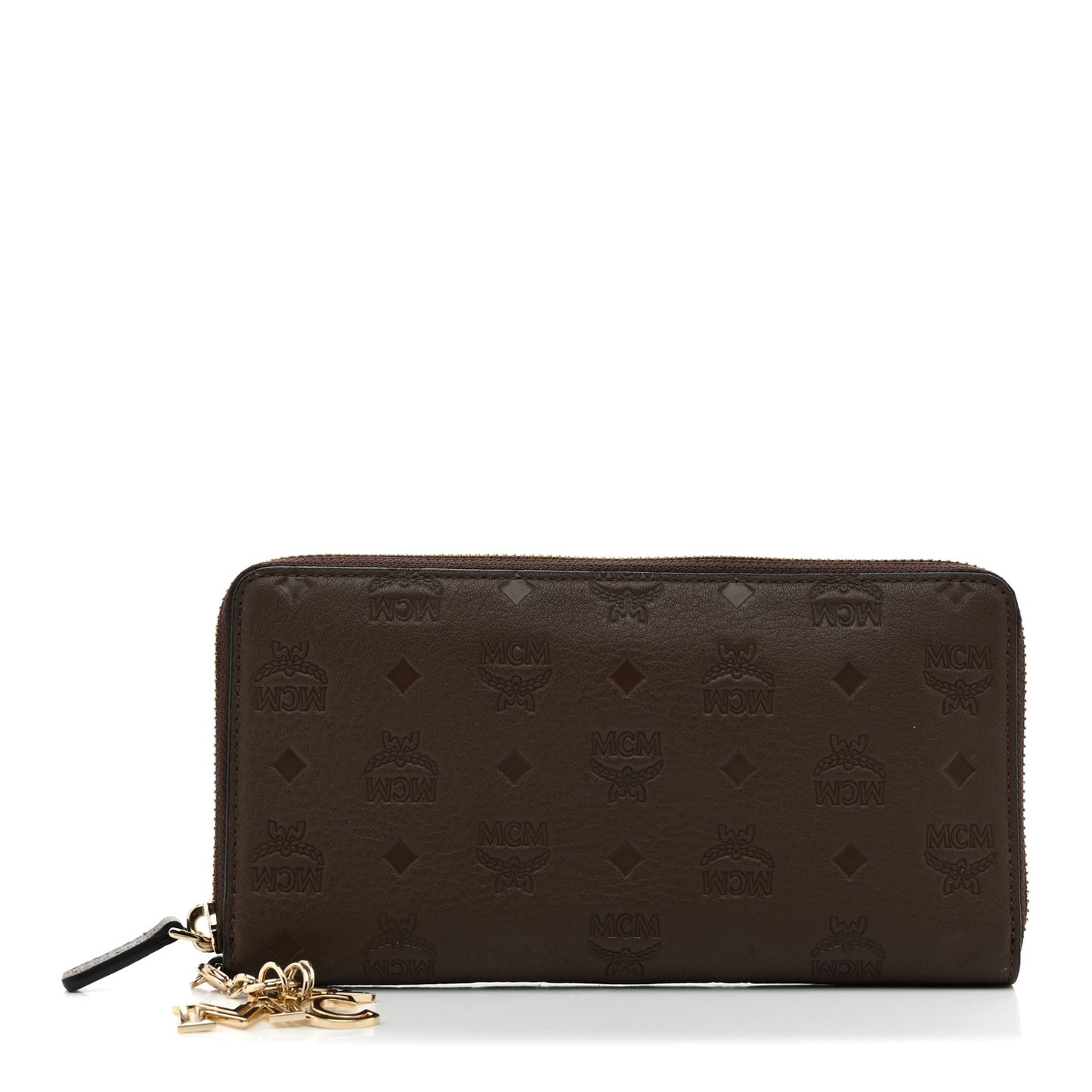 Calfskin Ottomar Monogram Klara Zip Wallet Chestnut