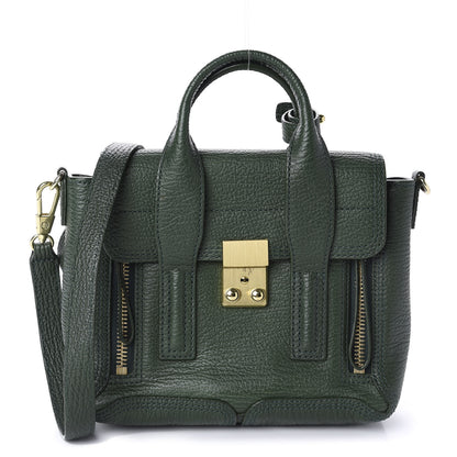 3.1 Phillip Lim 3.1 Textured Calfskin Mini Pashli Satchel Jade 1 of 10