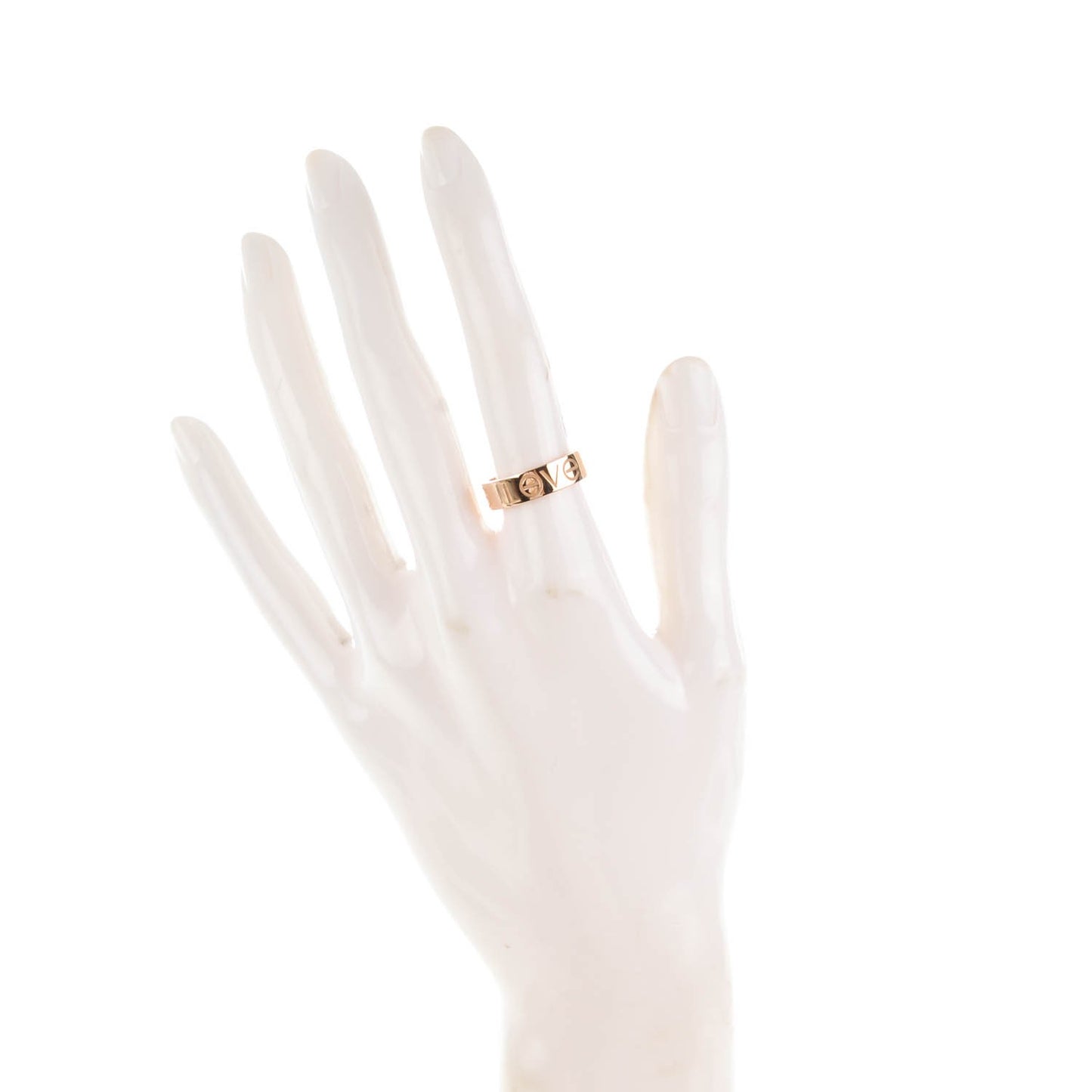 18K Pink Gold 5.5mm Engraved LOVE Ring 52 6