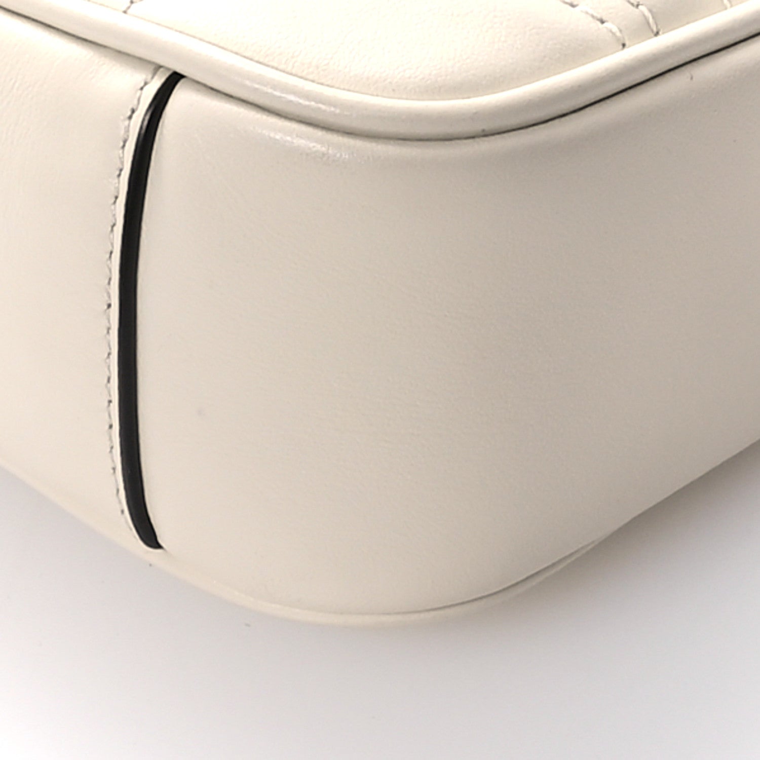 Gucci Calfskin Matelasse Mini GG Marmont Shoulder Bag White 10 of 11