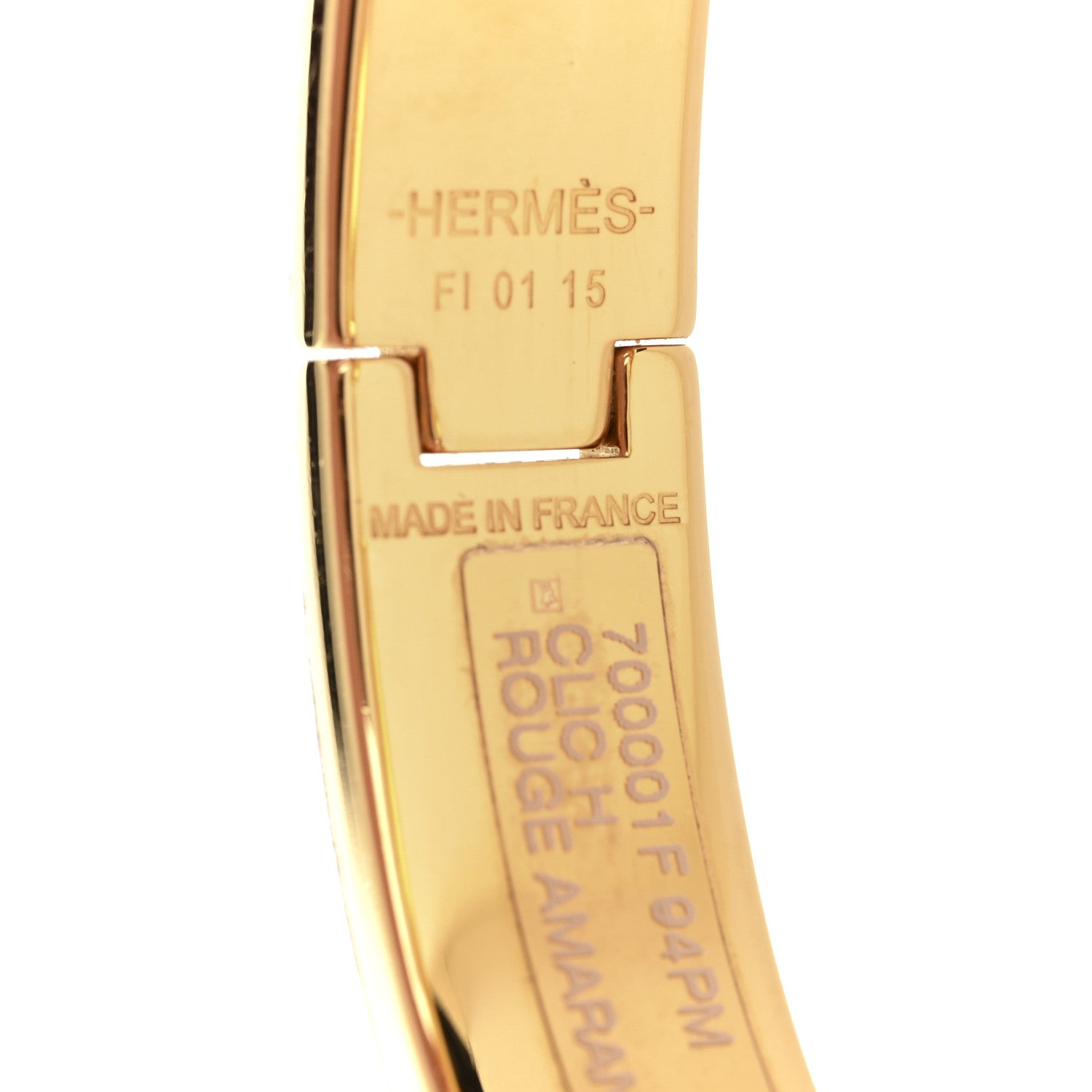 Hermes Enamel Narrow Clic Clac H Bracelet GM Rouge Amarante 4 of 4