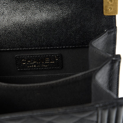 Chanel Caviar Quilted North South Boy Flap Black 8 of 10
