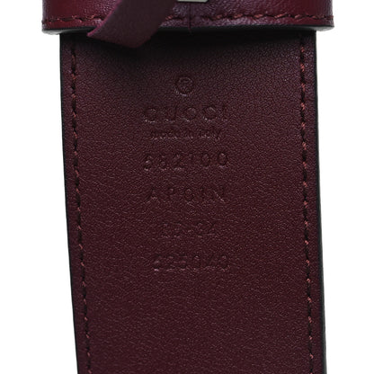 Gucci Calfskin Crystal Double G 40mm Belt 85/34 Vintage Bordeaux 3 of 4