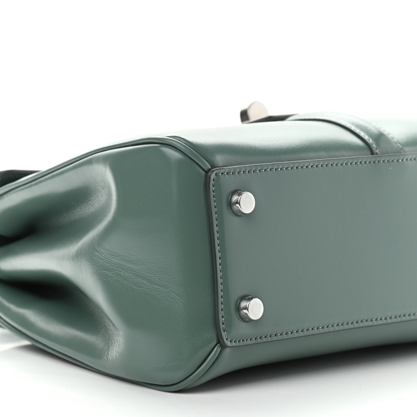 Satinated Calfskin Small 16 Top Handle Bag Celadon