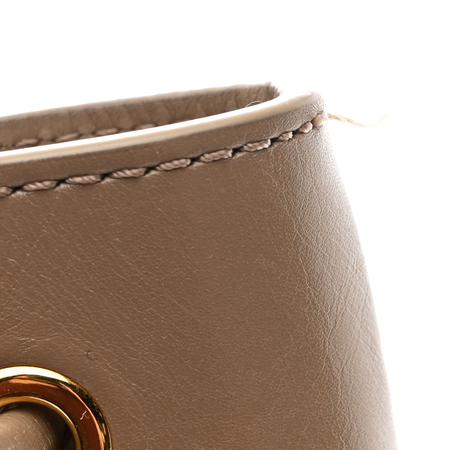 Calfskin Cecilia Bucket Bag Beige