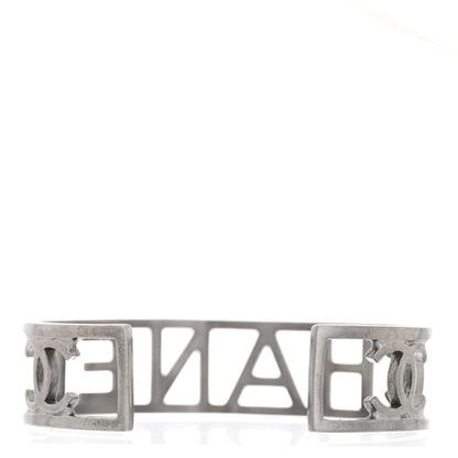 Chanel Ruthenium Logo Cuff Bracelet 3 of 5