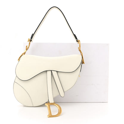 Christian Dior Grained Calfskin Saddle Bag White 11 of 11