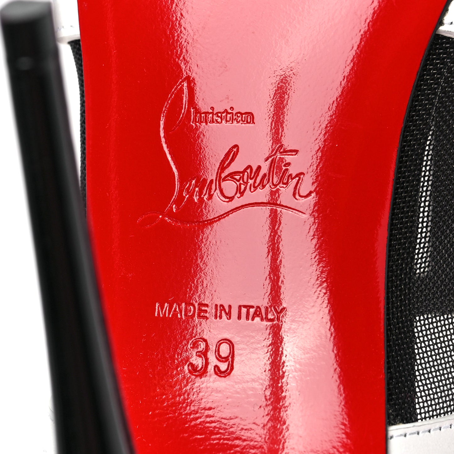 Rete Calfskin Interdite 100 Mule 39 Black White