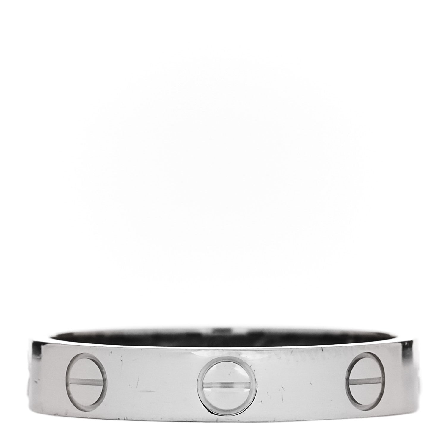 Cartier 18K White Gold 3.5mm LOVE Wedding Band Ring 54 7 3 of 4