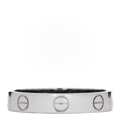 Cartier 18K White Gold 3.5mm LOVE Wedding Band Ring 54 7 3 of 4