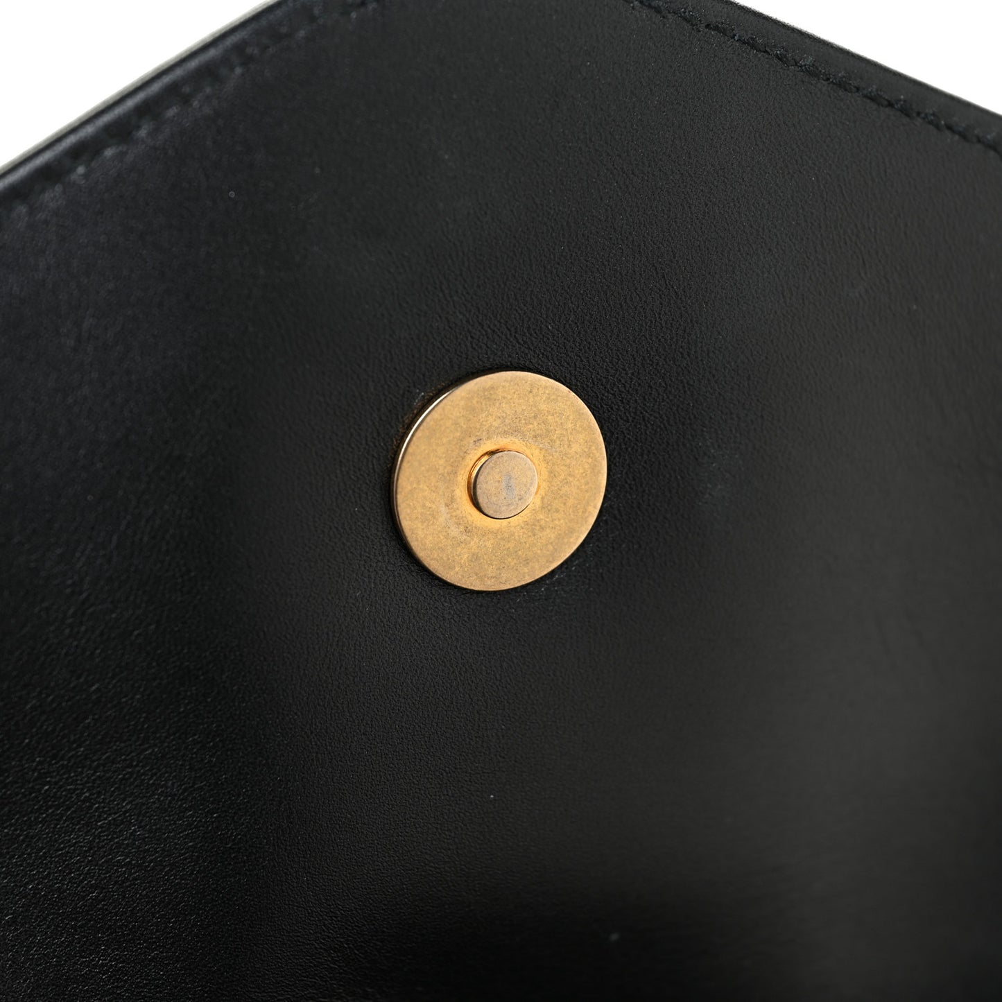 Nappa Pearl Studded Mini Queen Margaret Broadway Shoulder Bag Black
