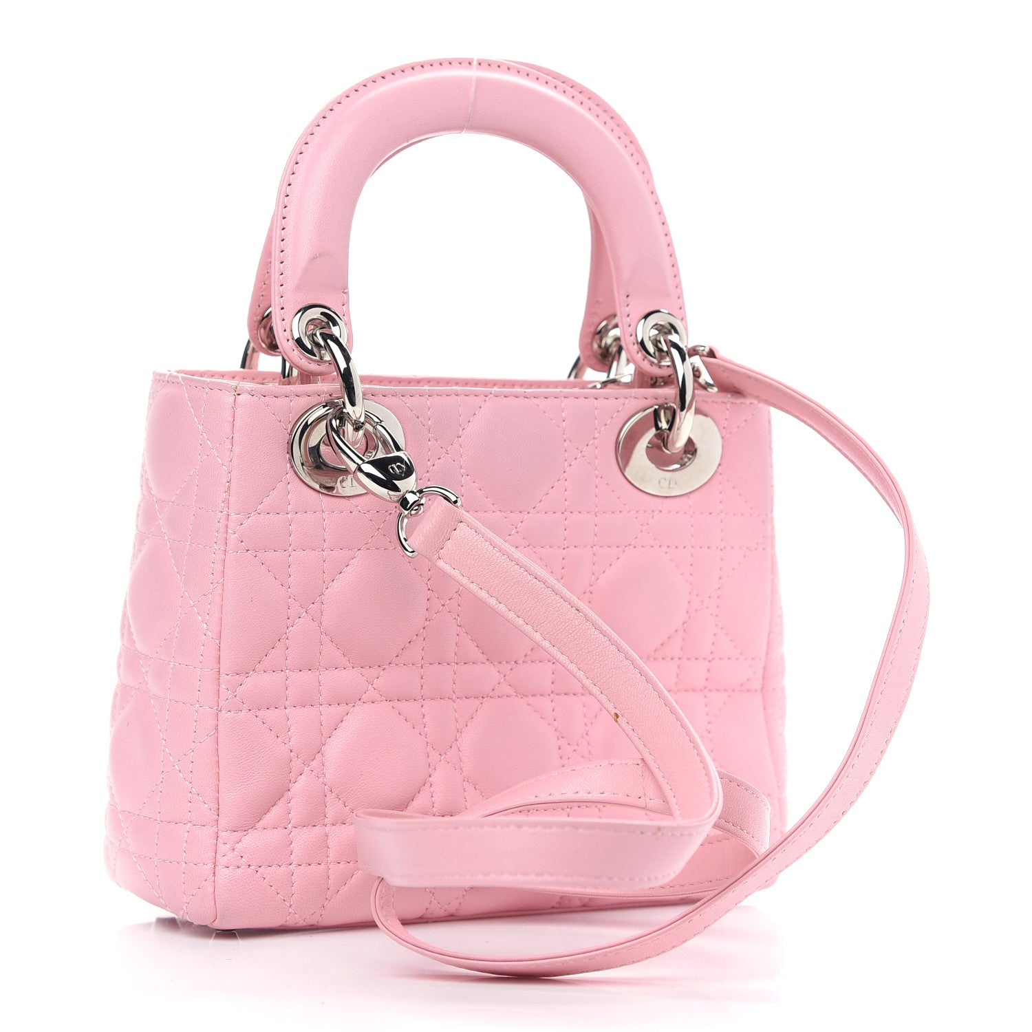 Christian Dior Lambskin Cannage Mini Lady Dior Rose Clair 3 of 11