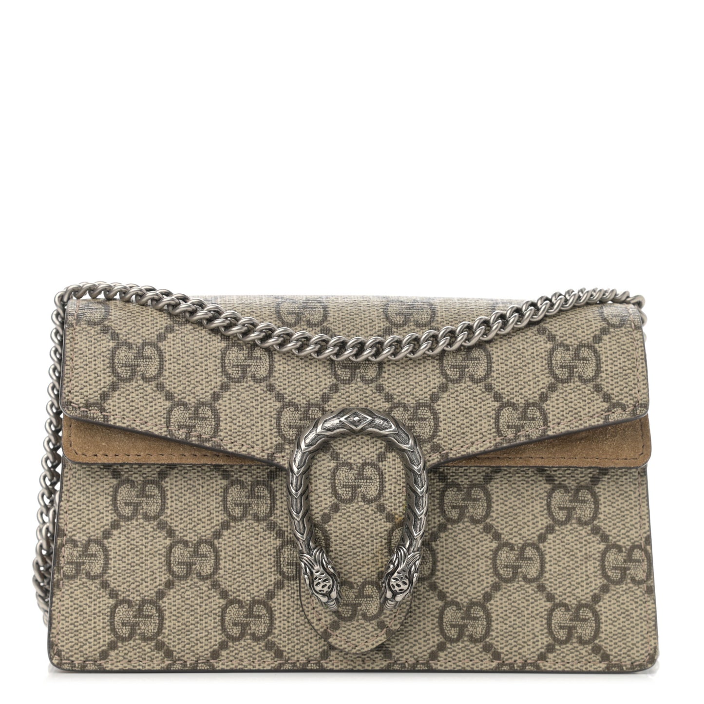 GG Supreme Monogram Super Mini Dionysus Shoulder Bag Taupe